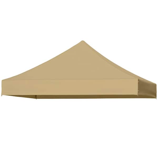 10 ft. x 10 ft. Khaki Pop Up Canopy Replacement Canopy Tent Top Cover Only
