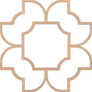 83 in. W x 83 in. H x-3/8 in. T Large Anderson Decorative Fretwork Wood Ceiling Panels, Hickory
