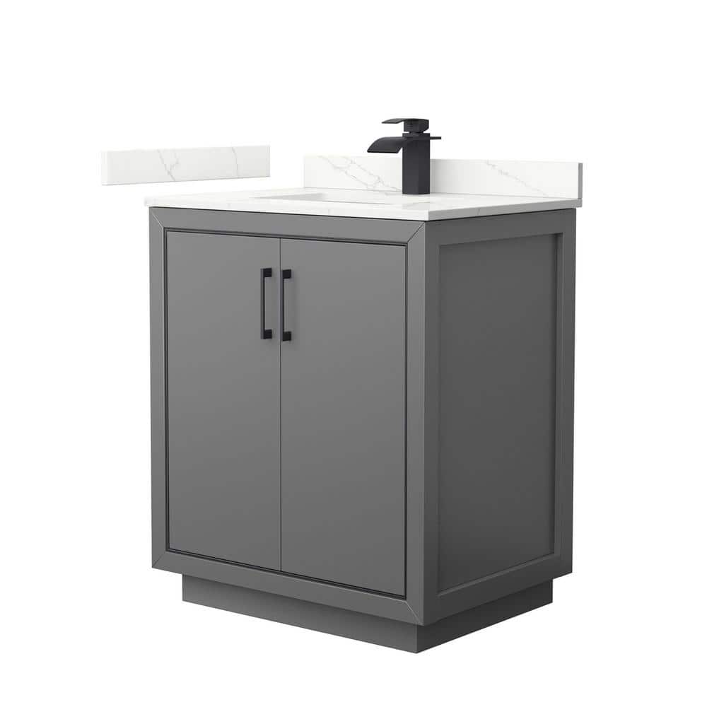 Icon 30-Inch Dark Gray Freestanding Single Sink Bathroom Vanity