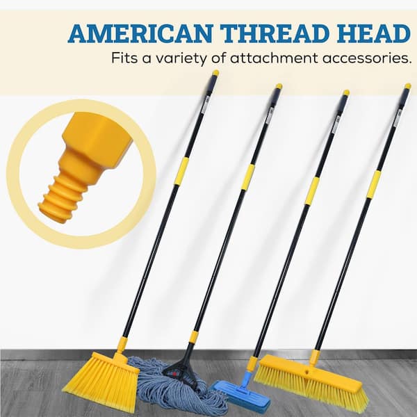 Indoor Outdoor Heavy Duty Angle Broom With Steel Broomstick For Easy Sweeping Easy Assembly Great Use For Home Kitchen Room Office Lobby Floor Pet Hair Sweeping - Jumbo Angle Broom And Outdoor
