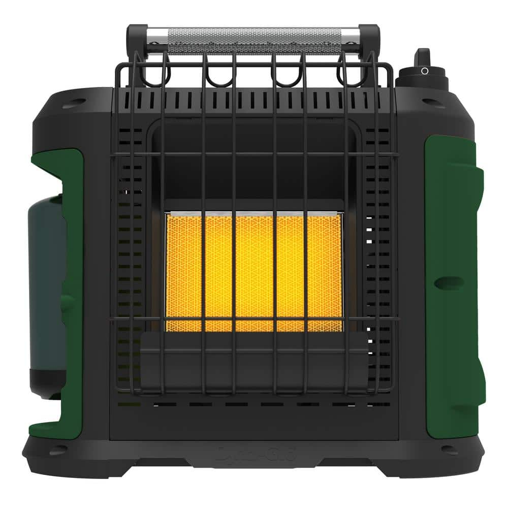 Dyna-Glo Grab N Go 10,000 BTU Portable Radiant Propane Gas Recreational Heater in Green