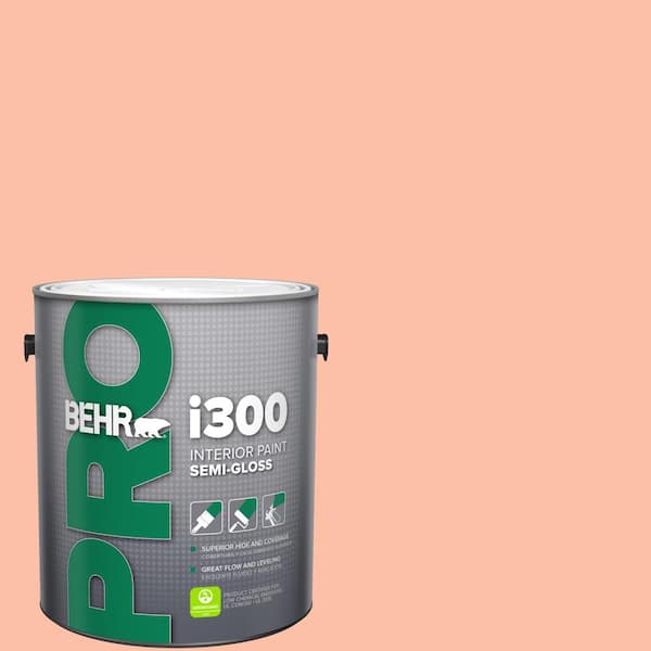 BEHR PRO 1 gal. #220A-3 Sweet Apricot Semi-Gloss Interior Paint
