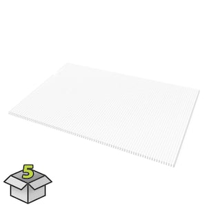24 in. x 4 ft. Multiwall Polycarbonate Panel in White Opal (5-Pack)