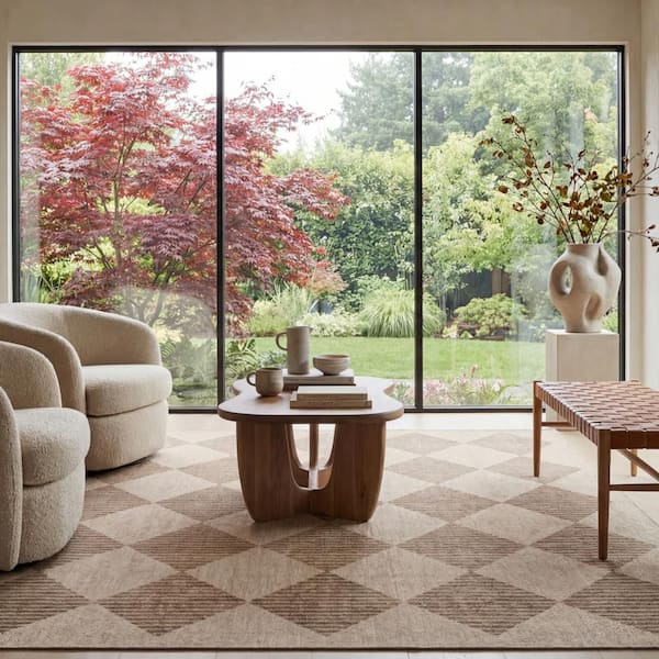 Evrina Vintage Washable Area Brown 5 ft. x 8 ft. Indoor Area Rug
