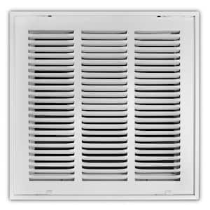 14 in. x 14 in. Steel Return Air Filter Grille in White