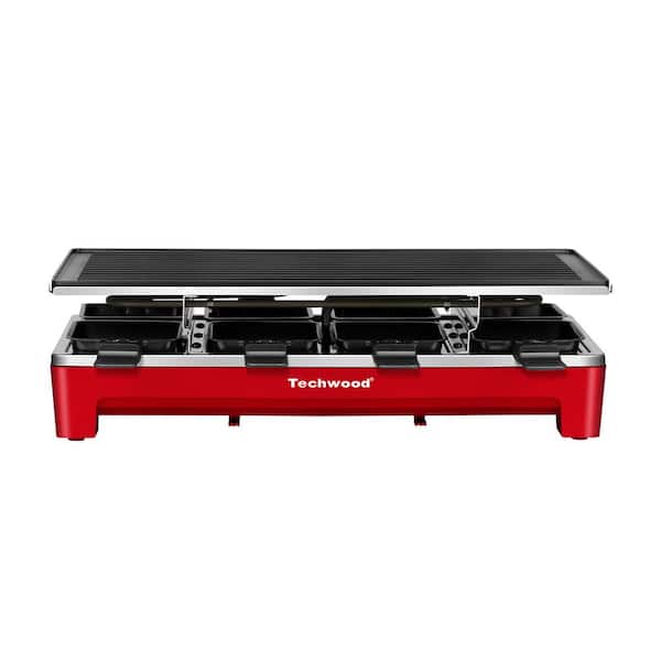 Xppliance 200 sq. in. Red Stainless Steel Smokless Indoor Grill with  Removable Plates DKP00FY02513 - The Home Depot