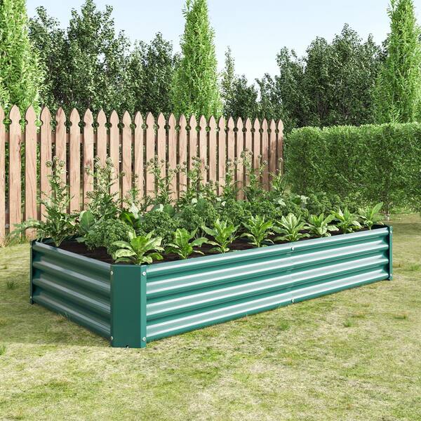 garden-v12 72 in. x 36 in. x 12 in. Green Galvanized Steel Raised