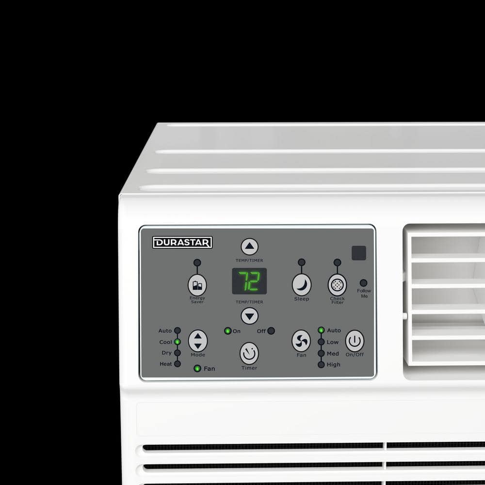 Durastar 10,000 BTU White Through-the-Wall Air Conditioner with Heater and Remote