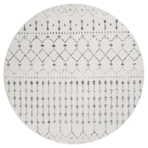 Blythe Modern Moroccan Trellis 4 ft. Gray Round Rug