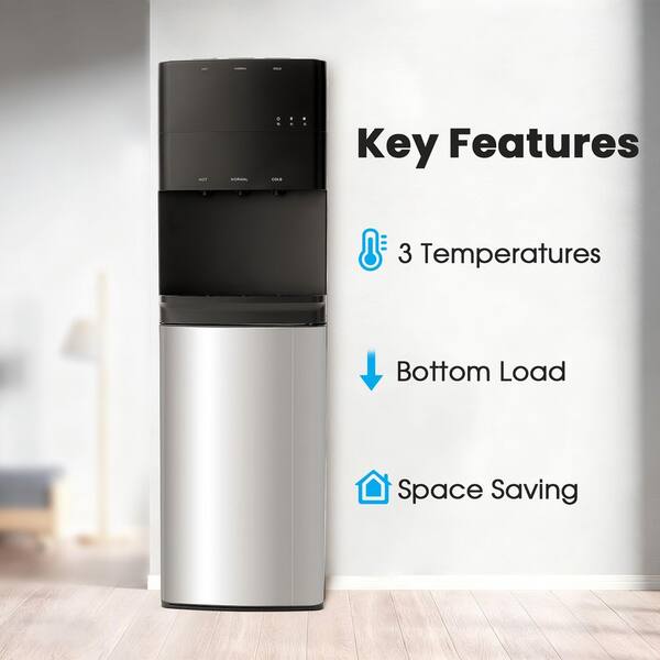 5 Gal. Stainless Steel Beverage Water Dispenser with Stand