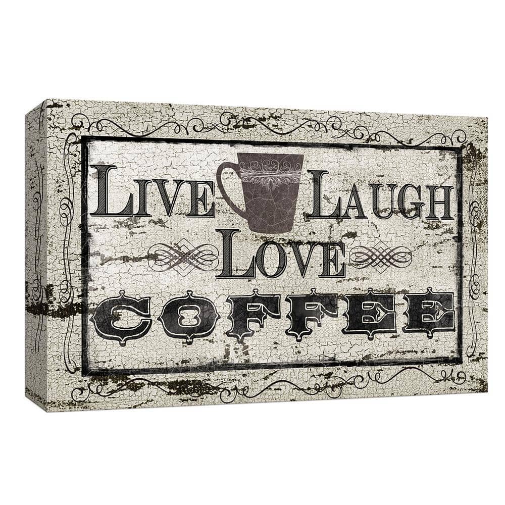 10 in. x 12 in. ''Live, Love, Laugh Coffee'' By Canvas Wall Art price history on PriceWatchPro