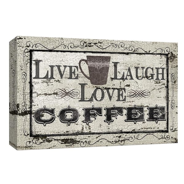 PTM Images 10 in. x 12 in. ''Live, Love, Laugh Coffee'' By Canvas Wall Art