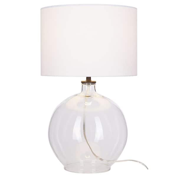 Hampton Bay Windmere 21.5 in Clear Glass Table Lamp