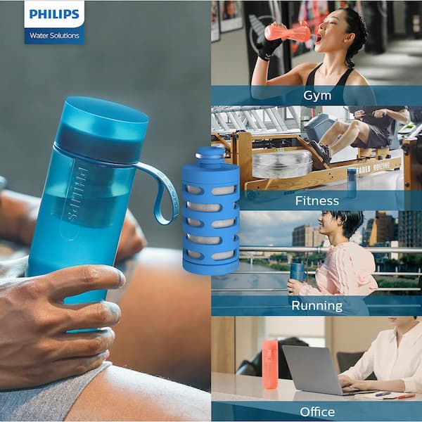  Philips Water GoZero Everyday Bottle Activated Carbon Fiber  Filter to Transform Tap Water into Fresher, tastier Water Instantly, Grey,  40 gallons (AWP285/37) Grey : Tools & Home Improvement