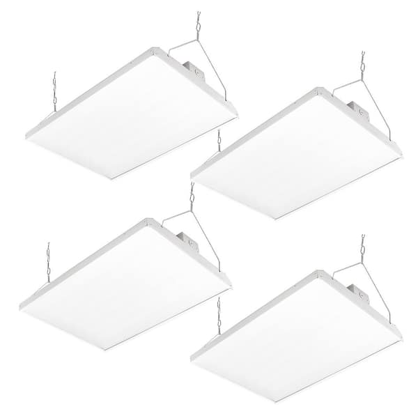 RUN BISON 2 ft. 800-Watt Equivalent Integrated LED Dimmable High Bay Light with 120-277V 28,350lm 5000K Daylight (4-Pack)