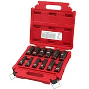 SHOCKWAVE 1/2 in. Drive SAE Deep Well Impact Socket Set (12-Piece)