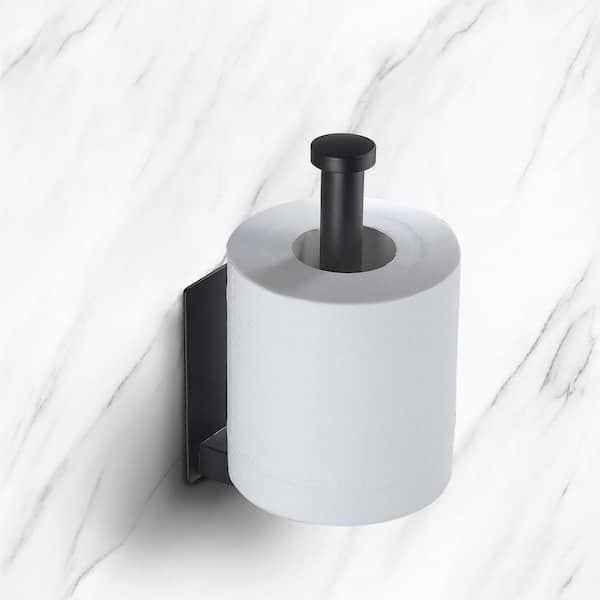 Black Self-adhesive Toilet Roll Holder Modern Bathroom -  Israel