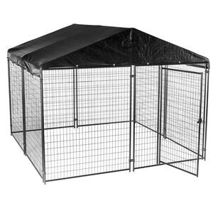 6 ft. H x 10 ft. W x 10 ft. L Modular Kennel with Cover and Frame