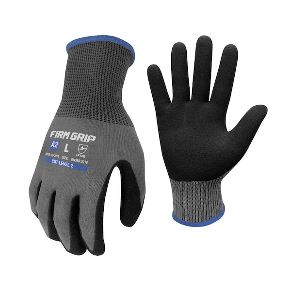FIRM GRIP Large ANSI A2 Cut Resistant Work Gloves