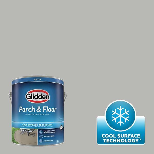 Glidden Porch and Floor 1 gal. PPG10094 Gray Stone Satin Interior