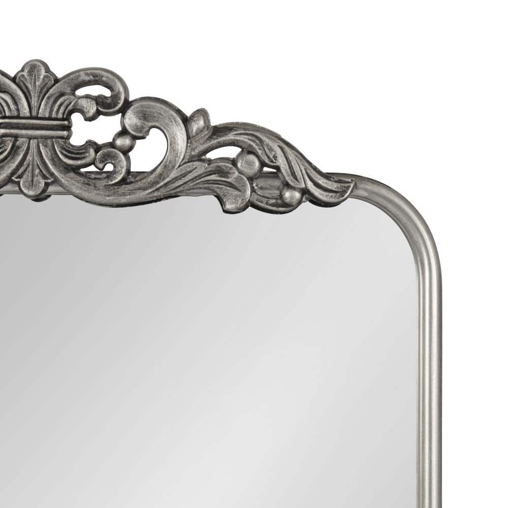Laubry 30" x 20" Silver Ornate Rectangular Vanity Mirror