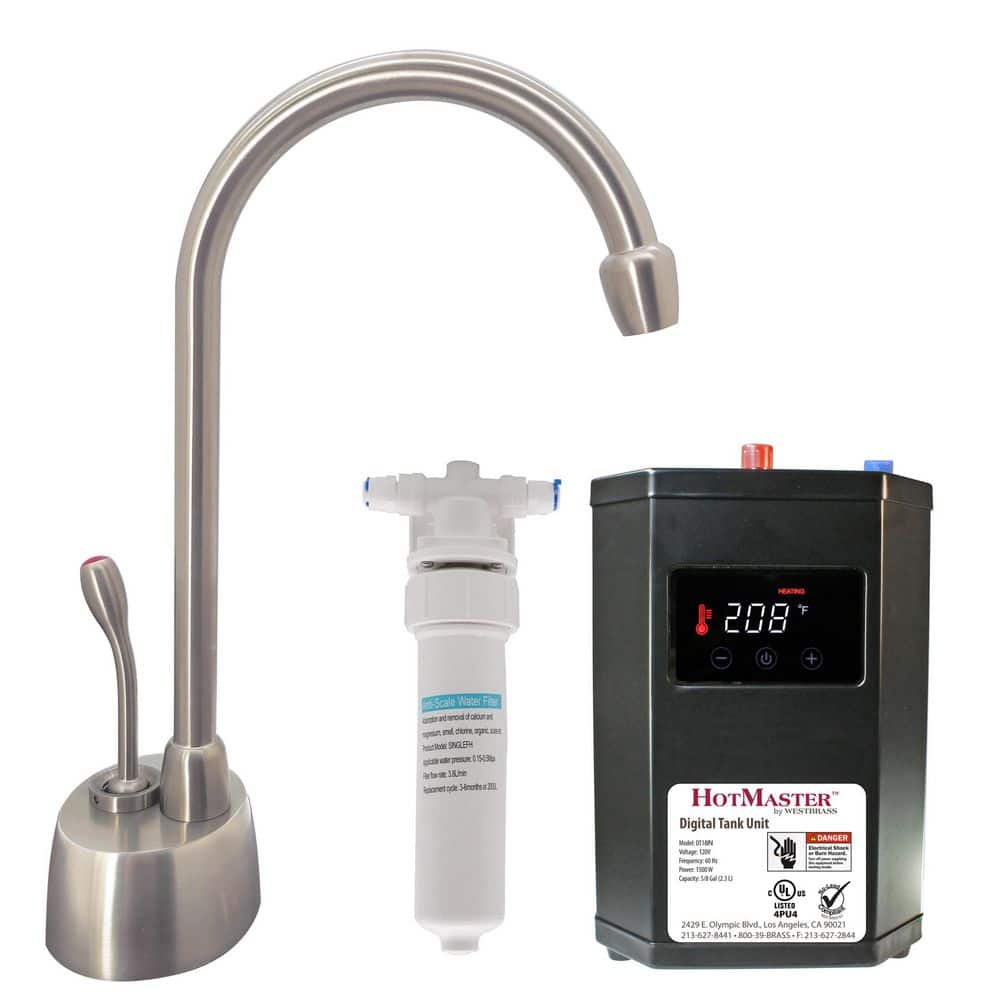 Westbrass 9 in. 1-Handle Hot Water Dispenser Faucet with HotMaster ...