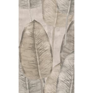 Rubber Tree White and Cream Non-Woven Paste the Wall Textured Wallpaper 57 sq. ft.