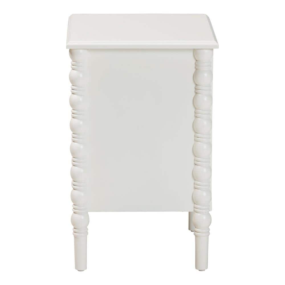 Malinda 17.7 in. Black Rectangle Wood End Table with 2-Drawers - thumbnail 2