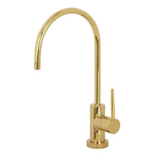 Replacement Drinking Water Single Handle Beverage Faucet in Polished Brass for Filtration Systems