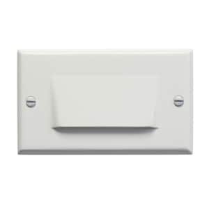 Step And Hall Hardwired 120-Volt White Shielded Integrated LED Stair Light
