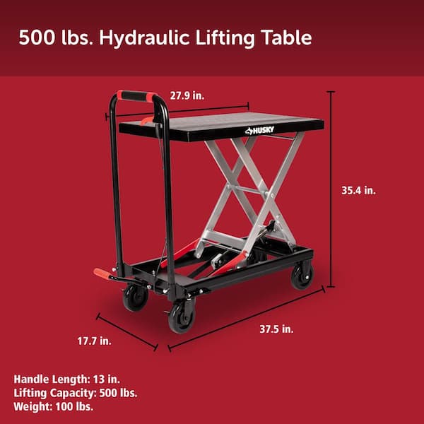 Husky 500 lb. Hydraulic Lift Table HPL4005N-HV-TH - The Home Depot