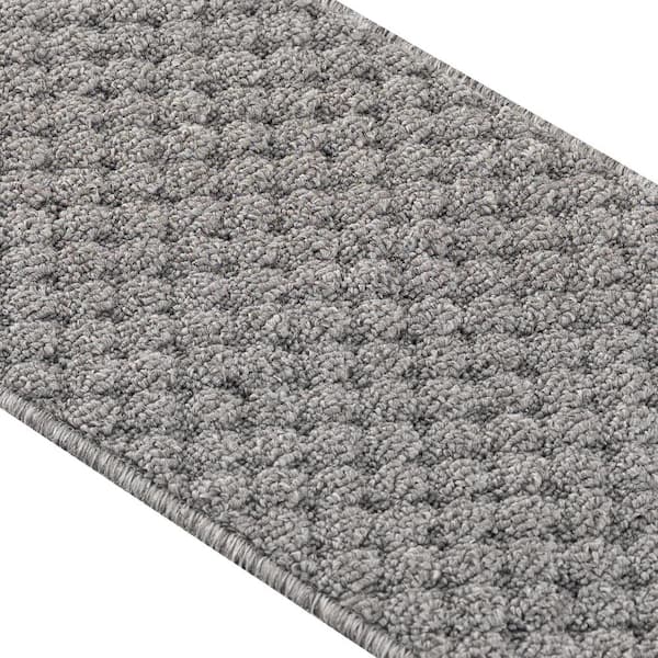 poll eigendom verwennen Beverly Rug Waffle Gray 26 in. x 8.5 in. Non-Slip Rubber Back Stair Tread  Cover (Set of 15) HD-TRD10155-15PK - The Home Depot