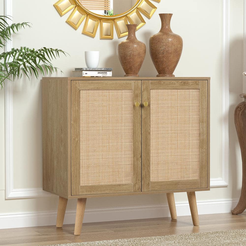 Aupodin Natural Oak 31 in. Buffet Accent Cabinet Office