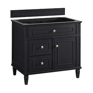 Lorelai 35.88 in. W x 23.5 in. D x 32.88 in. H Bath Vanity Cabinet without Top in Black Onyx