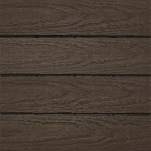 UltraShield Naturale 1 ft. x 1 ft. Quick Deck Outdoor Composite Deck Tile in Spanish Walnut (10 sq. ft. per Box)