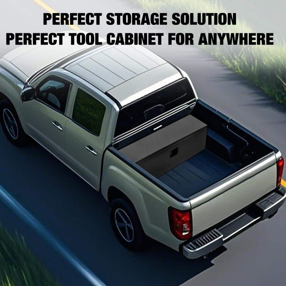 Storage Truck Tool Box in Steel w/ Low-Profile,15x15x30 in, Gas Struts, in Black with Orange Stripes price history on PriceWatchPro