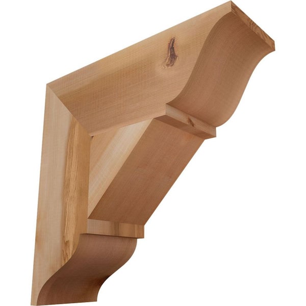 Ekena Millwork 5.5 in. x 18 in. x 18 in. Western Red Cedar Traditional Smooth Bracket