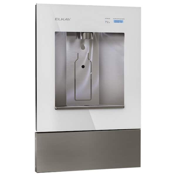 Elkay ezH2O Liv Pro Non-Refrigerated Aspen White In-Wall Commercial Filtered Drinking Fountain Water Dispenser
