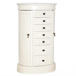 Bailey Ivory Jewelry Armoire 13.75 in. x 18 in. x 41 in.