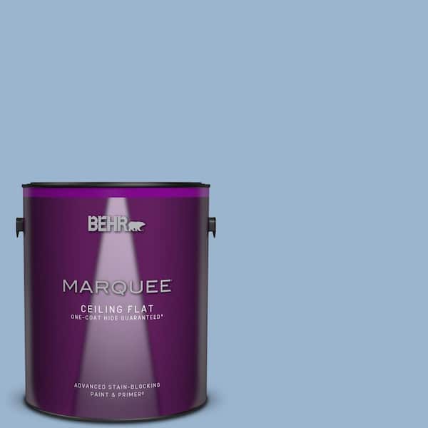 1 gal. #PPU14-10 Blue Suede Ceiling Flat Interior Paint & Primer