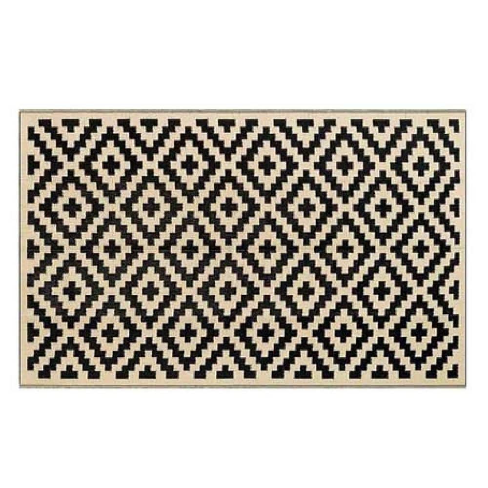 5x8 ft Reversible Plastic Straw Outdoor Rug for Patio, Camping, and Indoor 