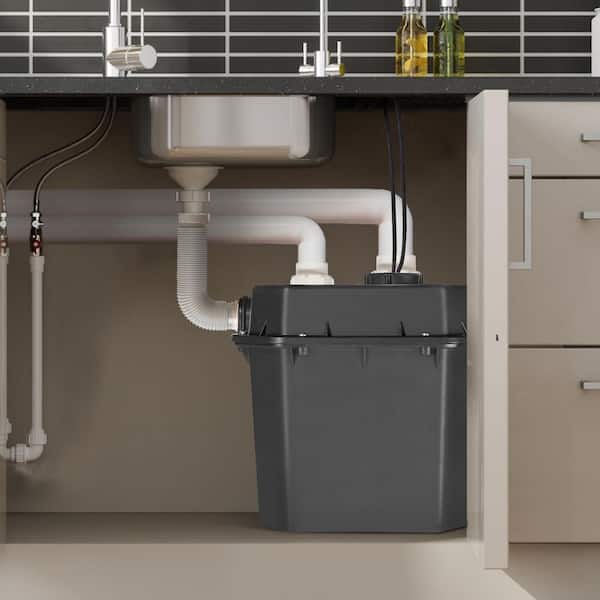 Utility Sink Pump 1/3 HP 120-Volt 2900 GPH 25 ft. Head Under-Sink Sump Pump System with 6 gal. Basin Automatic