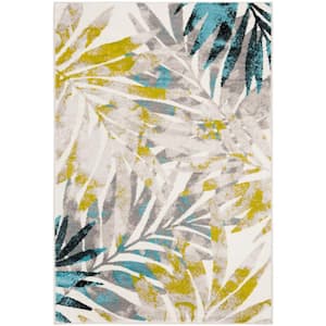 Skyler Gray/Green 4 ft. x 6 ft. Abstract Area Rug