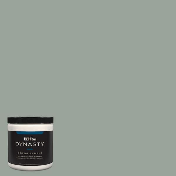 BEHR DYNASTY 8 oz. #N410-4 Natures Gift One-Coat Hide Satin Enamel Stain-Blocking Interior/Exterior Paint & Primer Sample