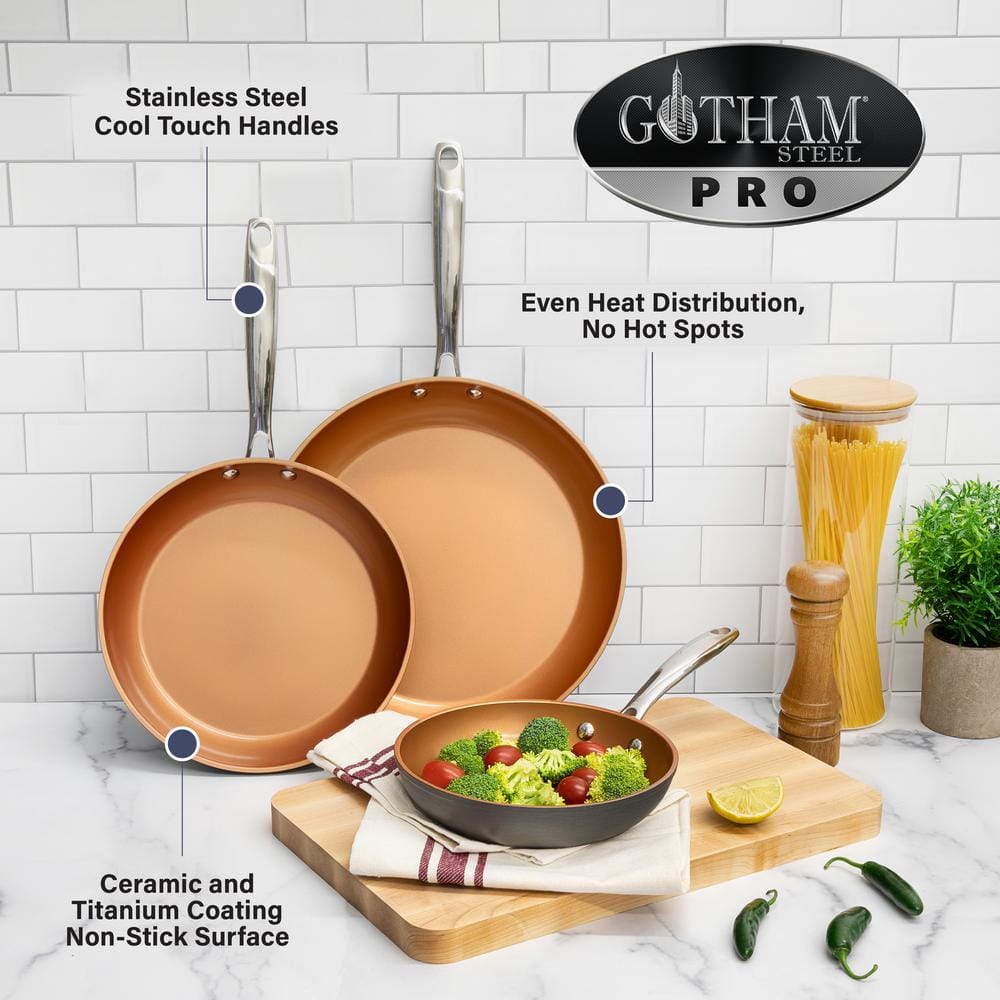 13-Piece Copper and Black Nonstick Aluminum Cookware Set