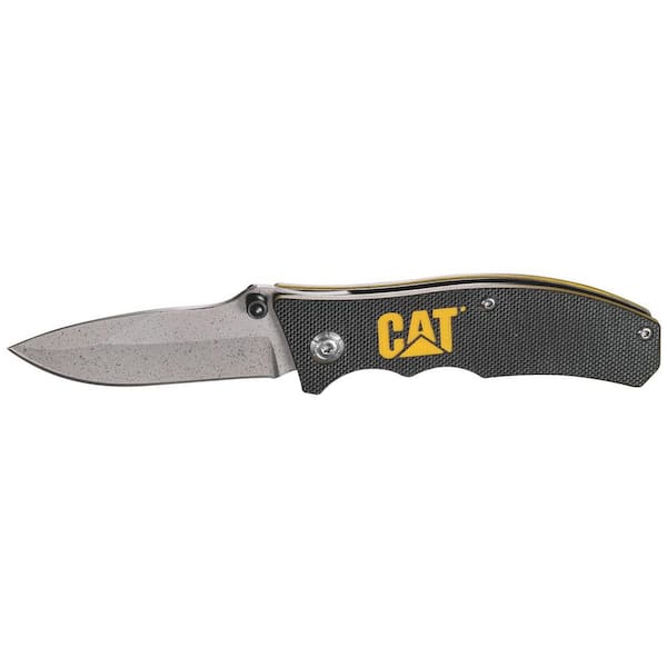 CAT 2.375 in. Stainless Steel Straight Edge Drop Point Folding Knife