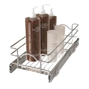 Silver Kitchen Cabinet Pull Out Shelf Organizer, 8.5 x 18 In, 5WB1-0918CR-1