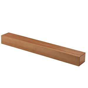 72 in. W x 8 in. D Natural Modern Cap-Shelf Mantel Fireplace Mantel Wooden Floating Shelf Decorative Wall Shelf