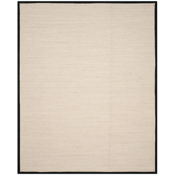 SAFAVIEH Natural Fiber Marble/Black 8 ft. x 10 ft. Border Area Rug