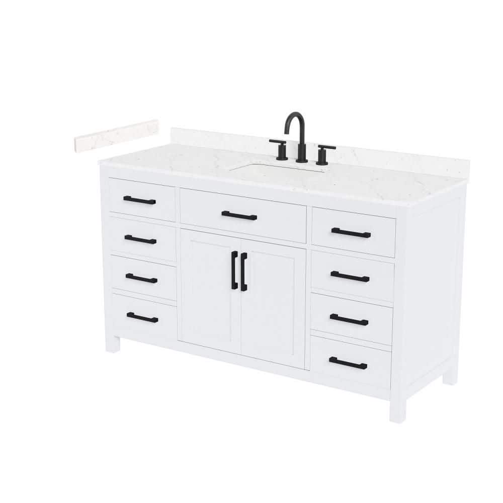 Beckett 60 in. Single Freestanding White Bath Vanity with Top price history on PriceWatchPro